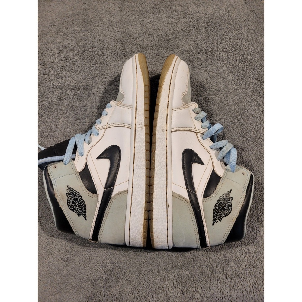 Nike Air Jordan 1 Mid SE Ice Blue White Black Sneakers Shoes Men's Size 8.5